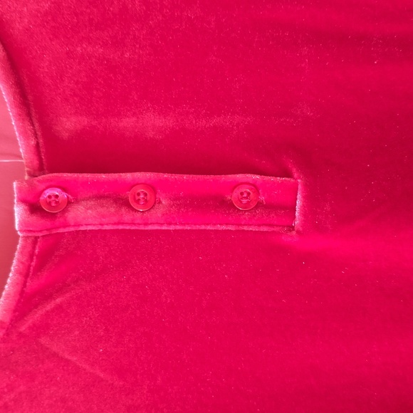 CHAPS BRAND "CRIMSON" PINK LONG SLEEVES VELVETEEN DRESS SIZE XL - Picture 7 of 15